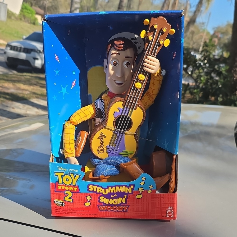 Mattel Toy Story‎ Woody Strummin' Singin' Action Figure Guitar Boxed 1999 Pixar